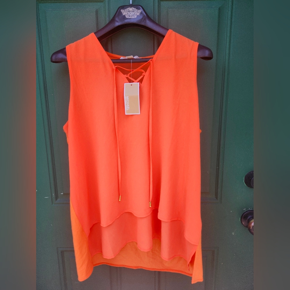 NWT Micheal Kors Sleeveless Blouse Large